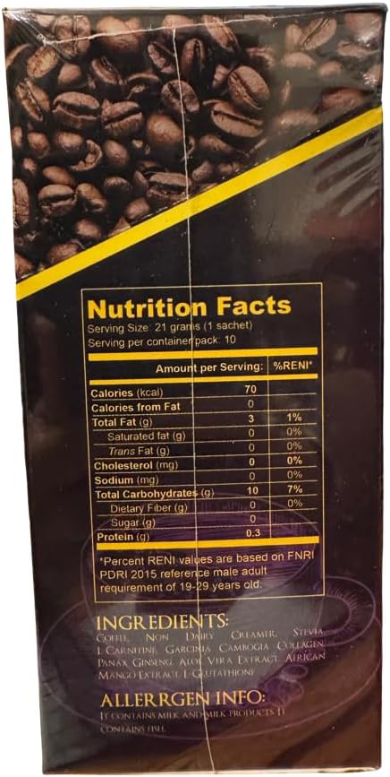 Slimming-K Coffee by Madam kilay Fat Burner + Collagen (21g) 10 Count (Pack of 1)