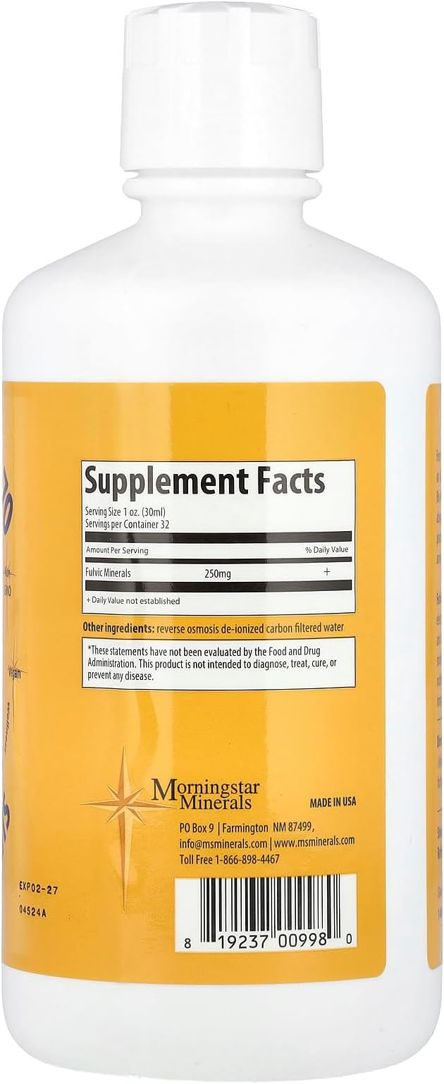 Energy Boost 70 Morningstar Minerals Fulvic Minerals 32 oz (946 ml)
