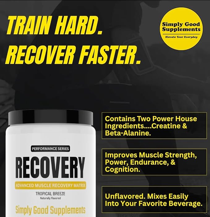 Recovery Post-Workout Powder – Muscle Recovery &amp Protein Synthesis Support – Clean Formula with BCAAs – 20 Servings