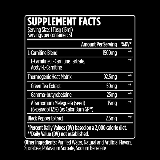 VMI Sports L-Carnitine 1500 Heat Liquid Enhanced Thermogenic | 1500 mg Carnitine | Maximum Absorption Formula | Great Taste for Men &amp Women | 31 Servings (Gummy Bear)