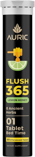 Auric Flush365 | Fizzy Drink | Honey Lemon Flavour | No Added Sugar | 20 Counts