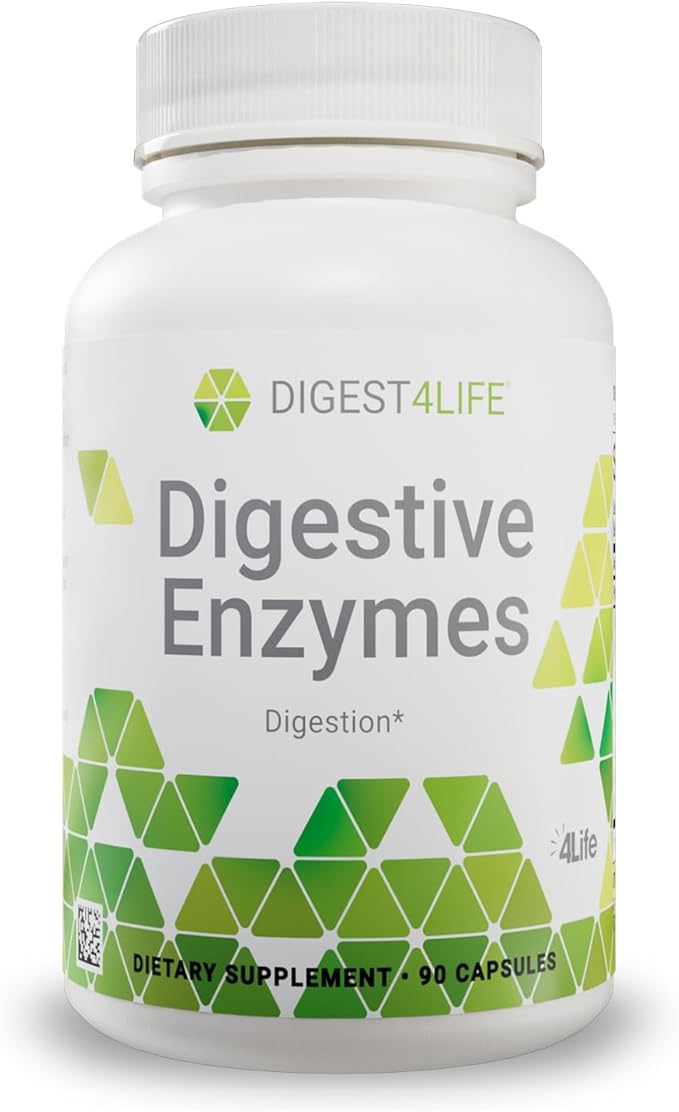 4Life Digestive Enzymes - Supports Digestive and Intestinal Health Food Absorption and Breakdown of Protein Carbohydrates and Fats - 90 Capsules