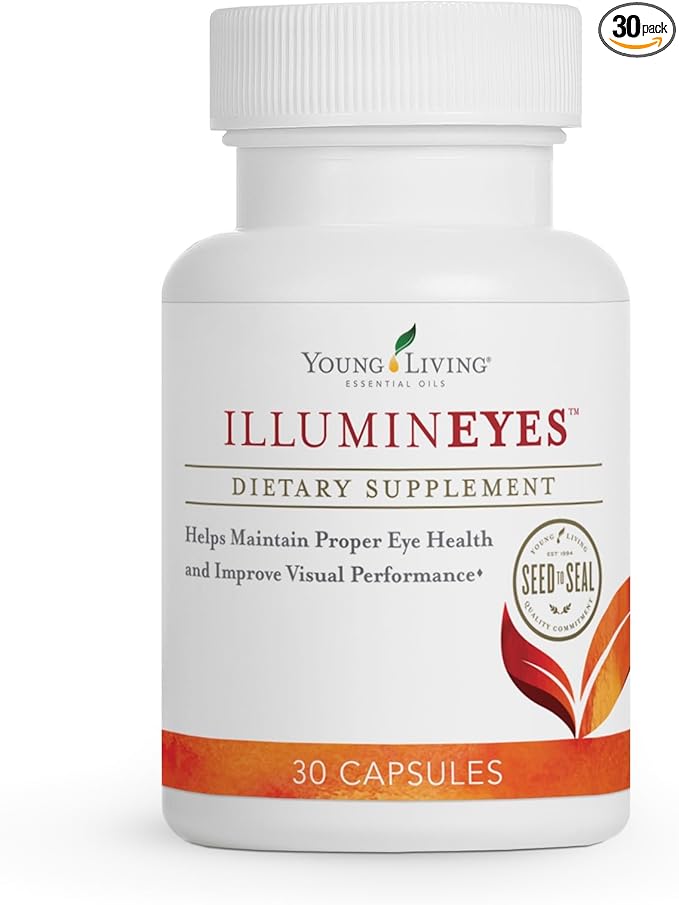 Young Living IlluminEyes - Eye Health Support - Blue Light Protection - Includes Lutein &amp Zeaxanthin - Helps Reduce Eye Strain - Vitamins A &amp C - Vision Care - 30 ct
