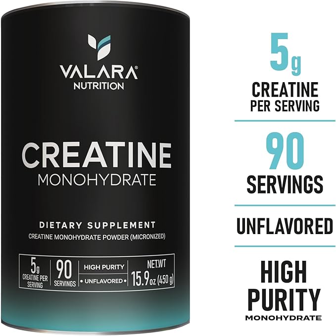 Creatine Monohydrate Micronized Powder 450g 90 Servings 5000mg Per Serv (5g) Unflavored Vegan and Keto Friendly