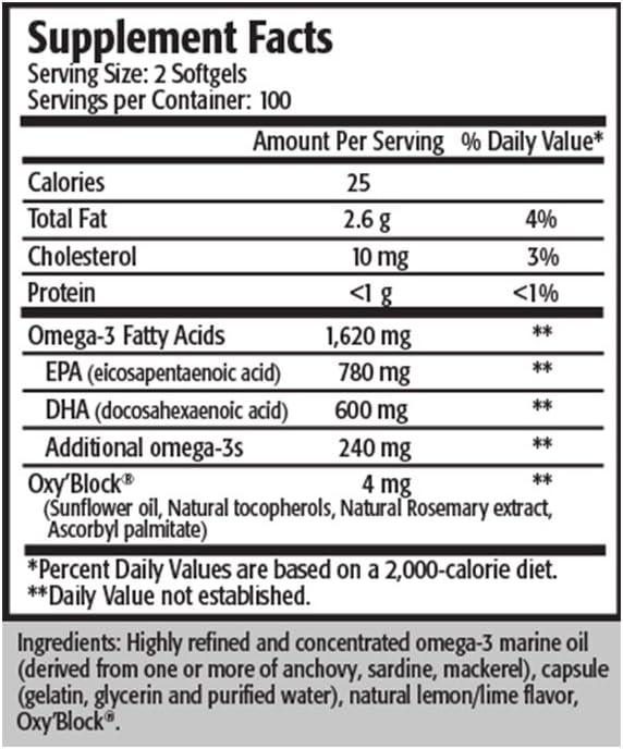 Res-Q 1250 Omega-3 Fish Oil Capsules