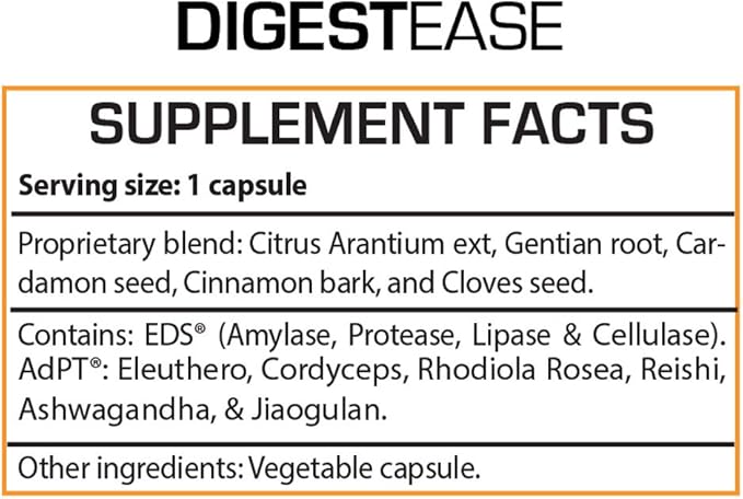 Professional Botanicals | Naturally Botanicals | Digest Ease - 60 Caps