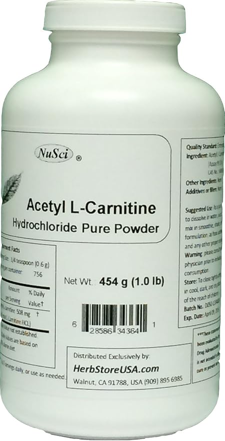 ALC Acetyl L-Carnitine HCl 454g (1.0 LB) Pure Powder