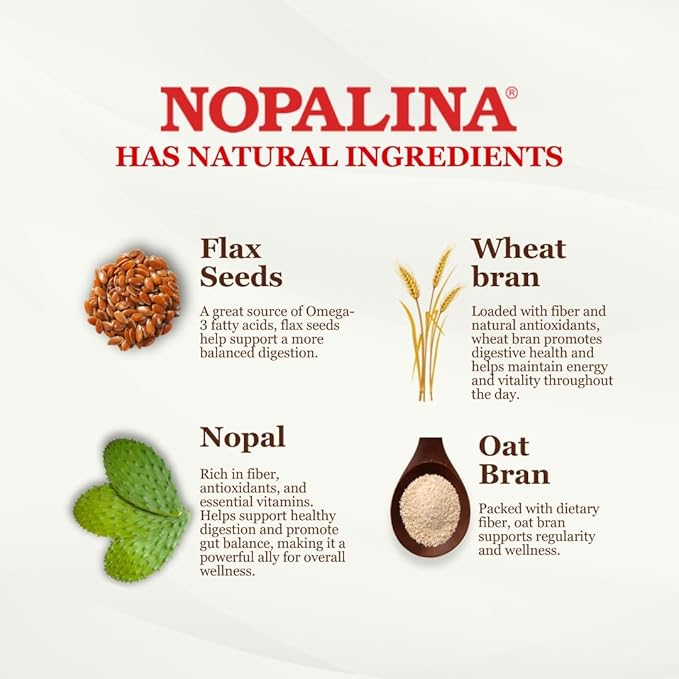 Nopalina Fiber Formula | Pineapple | 2 Lb Bag | 60 Servings | Flax Seed Psyllium Oat and Wheat Bran Omega 3 6 &amp 9 | Can Help with Regularity &amp More | The Original
