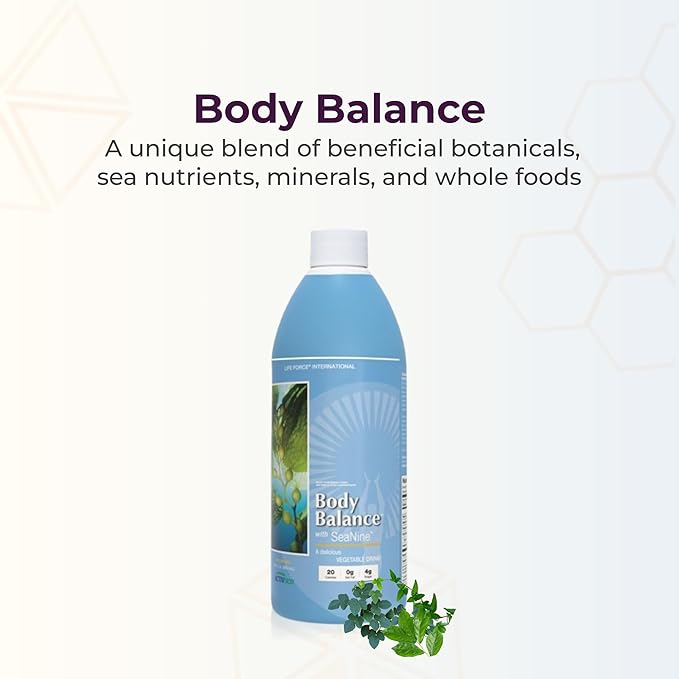 Youngevity Body Balance Land &amp Sea Plant Based Nutrition - Sea Vegetables Kelp Nori Honey Aloe Vera and More - 75+ Nutrients w/Vitamins Minerals Amino Acids - (32 Fl Oz) (1)