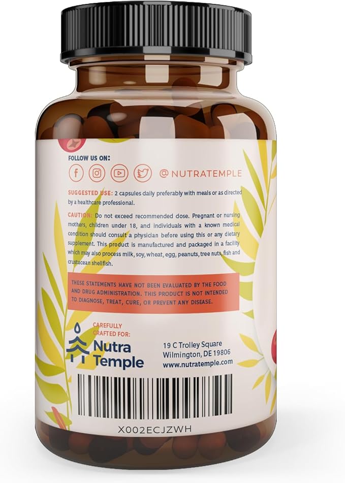 Adrenal Support &amp Cortisol Manager – Extra Strength Adrenal Fatigue Supplements for Energy Brain Fog with Ashwagandha Rhodiola Rosea L Thyrosine Holy Basil – 60 Non GMO Pills