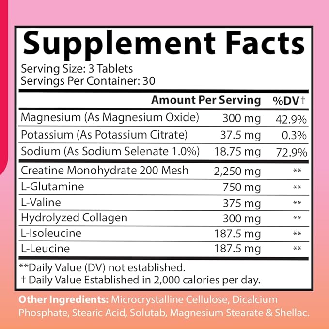 Angry Supplements Women's Creatine Monohydrate BBL Tablets 90ct and Builder Powder 125g Creatine Complex for Women Combo