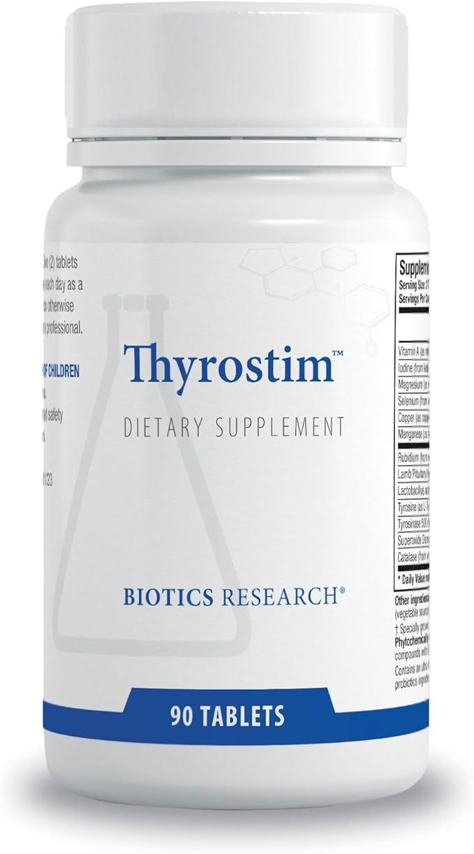 BIOTICS RESEARCH Thyrostim™ –Endocrine Support Balance Thyroid Hormones T3 T4 Aid Thyroid Gland Boost Metabolism Aid in Digestion Support Nervous System 90 Tablets