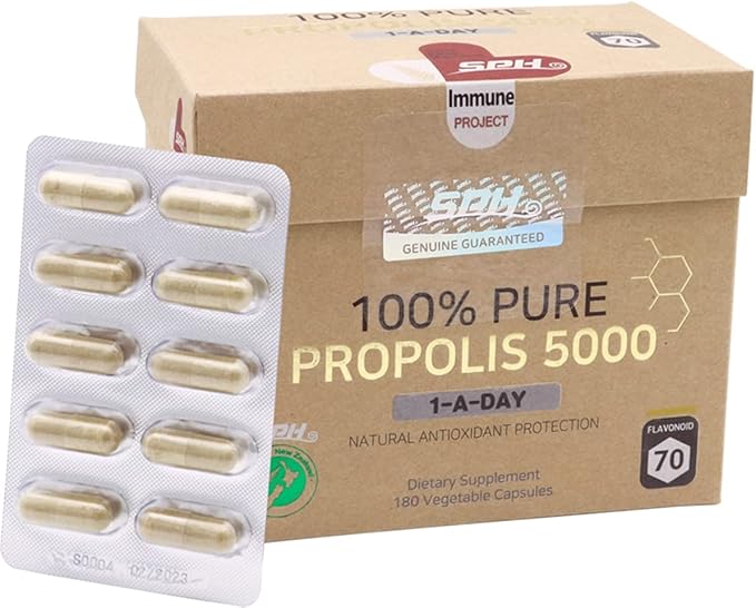 SPH 100% Pure Propolis 5000 Flavonoid 70mg 180 Capsules (1)