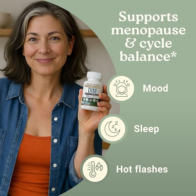 Swiss Activa+ Labs DIM Supplement – Hormone Balance for Women &amp Men – Estrogen Supplement for Women and Men– Supports Hormonal Acne &amp Menopause Symptoms| Gluten Free Non-GMO &amp Vegan – 120