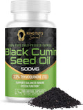 KING TUT'S SECRET Black Seed Capsules - 500 mg 100 Softgels - Nigella Sativa Extract Black Cumin Supplement for Hair Antioxidant Support Immune System - Halal Black Seed Cumin Oil Capsules