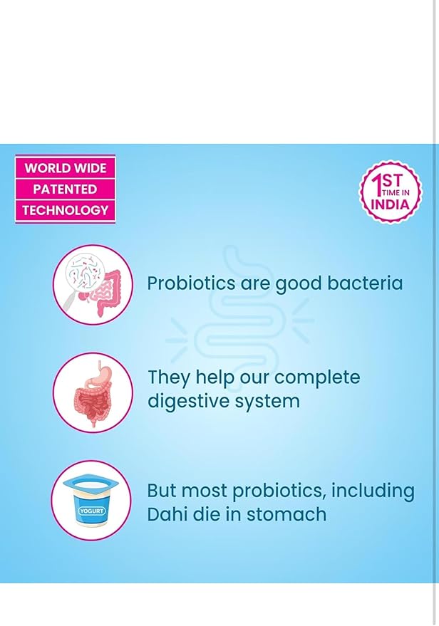 Inte.bact Probiotic Capsules for Gut Health 10 Veg Capsules Pack of 2