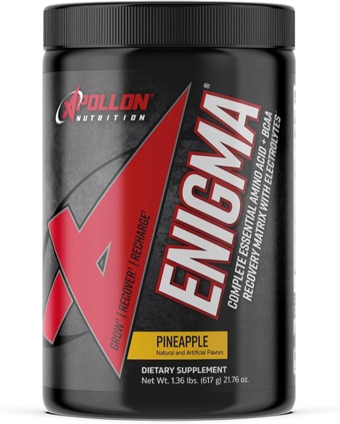Apollon Nutrition Enigma – Complete EAA + BCAA Recovery Matrix | 23.5g Total Aminos 5g Leucine | Glutamine + Electrolytes | Pineapple 40 Servings