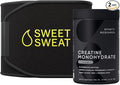 Sports Research Training Performance Pack - Creatine Monohydrate and Sweet Sweat Waist Trimmer (Black/Yellow Small)