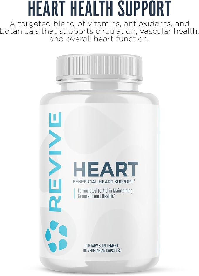 Revive MD Health Supplements 90 Veggie Capsules - CoQ10 Supplement Supports Heart Muscle Function - Coenzyme Q10 200mg Promotes Healthy Flow - Vegan-Friendly &amp Gluten-Free (30 Servings)