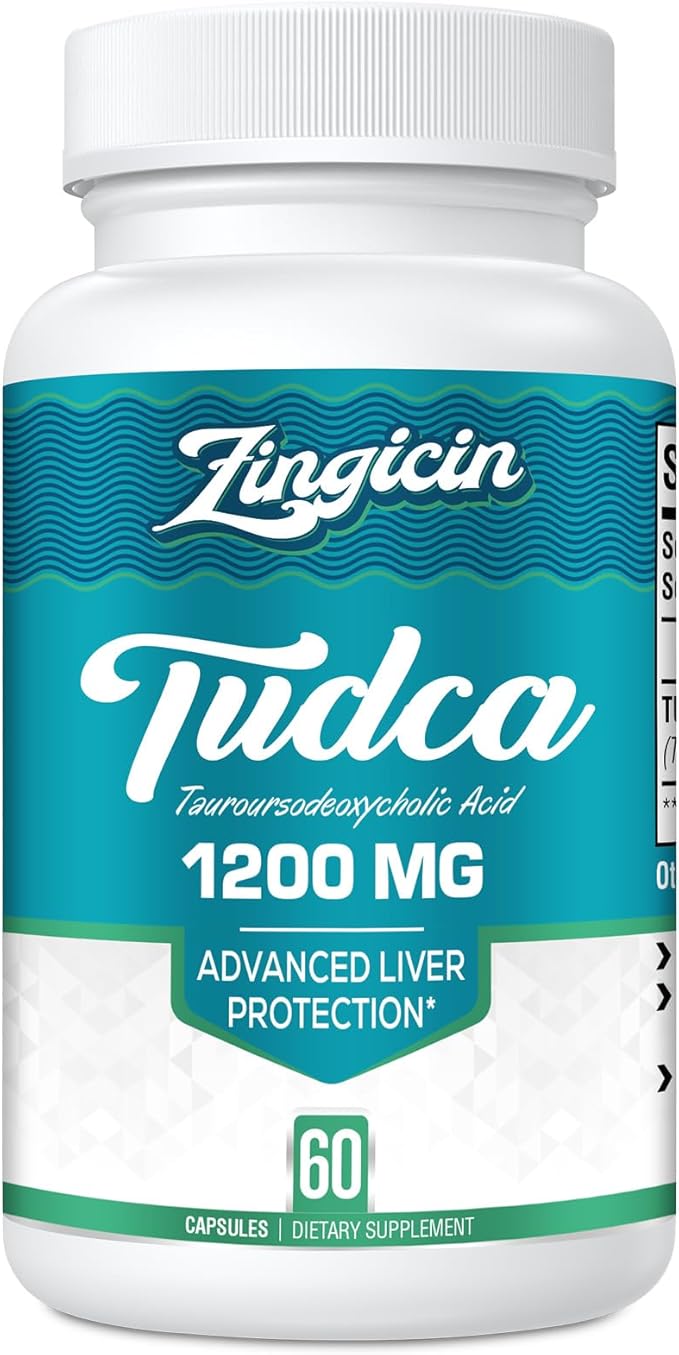 TUDCA Supplement 1200mg - 60 Veggie CapsulesPowerful TUDCA Bile Salts Supplements for LiverDigestion