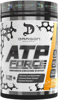 DRAGON PHARMA ATP Force Enhanced Creatine System Stim-Free Increase Lean Muscle Mass &amp Recovery 5 Grams of CreaPure Improves Blood Flow (30 Servings Mango Coconut)