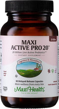 Maxi Health Probiotics for Digestive Health and Gut – 15 Strains 20 Billion CFU Active Organisms - Probiotics for Men and Women – Daily Probiotic for Digestive Support 30 Capsules