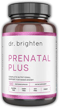 Dr. Brighten Prenatal Plus - Women’s Formulation Active B Vitamins Minerals Antioxidants for Pregnant or Nursing Mothers Non-GMO Vegan No Gluten No Soy - 180 Capsules