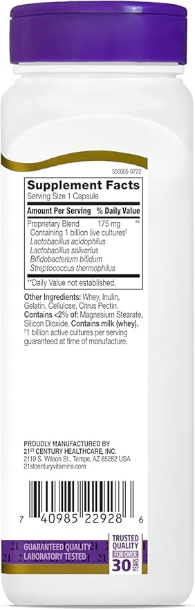 21st Century Acidophilus Probiotic Blend Capsules - 150 ct Pack of 5