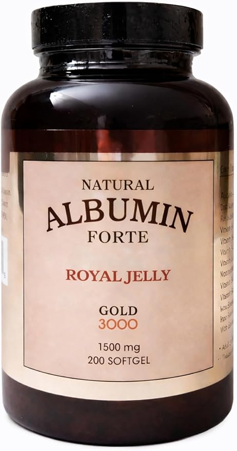 New Improved Natural Albumin Forte Royal Jelly - 1500mg/200 Softgel