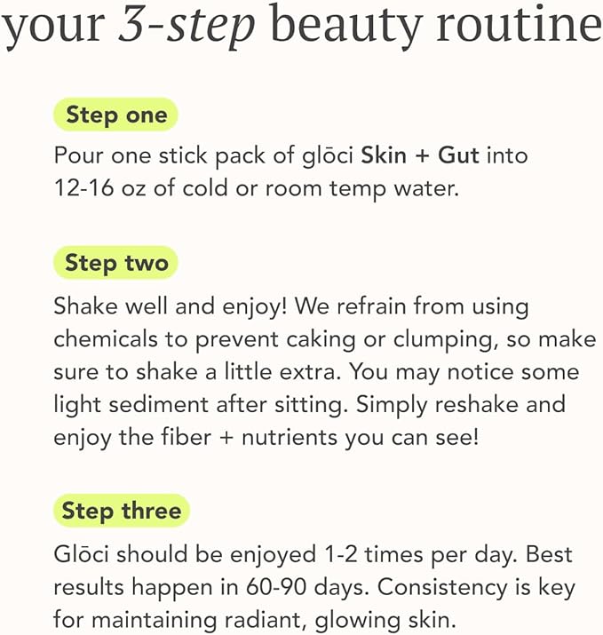 Gloci Skin + Gut - Probiotic DE111 - Hyaluronic Acid Magnesium Vitamin C Zinc Coconut Water Powder - Clinically Studied Probiotic for Radiant Skin Gut Health Hydration - 30 Count