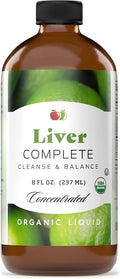 Liver Complete 8oz Organic Liquid Concentrate - Liver Cleanse &amp Digestive Bitters Vinegar Supplement