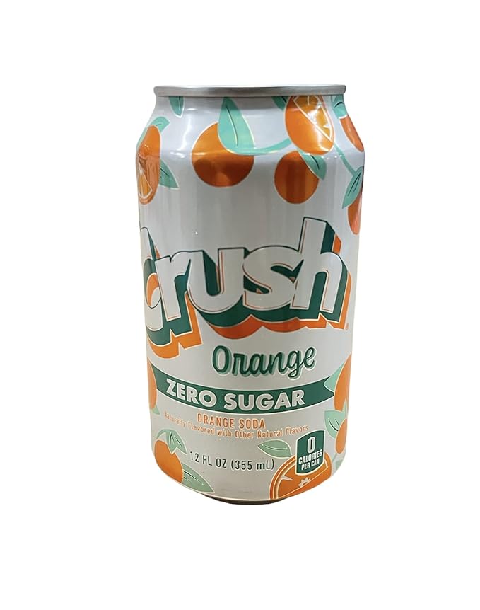 Crush Soda Munchie Box Reserve - Stocked for your Pleasure - Cans or Bottles (Orange Zero Pack of (12) 12 Oz Cans)