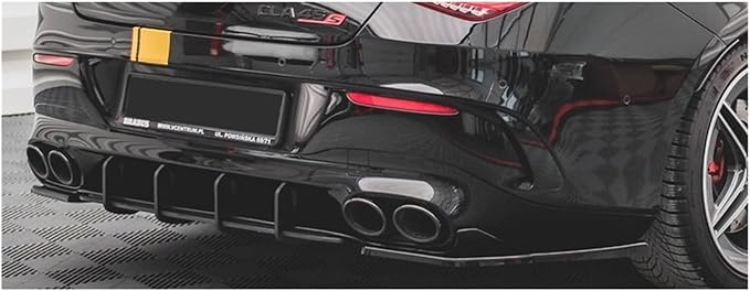 Rear Bumper Diffuser Splitter Canard Spoiler ABS Gloss Black Compatible for Benz CLA-Class C118 CLA35 CLA45 AMG 2021 2022 2023+ binbin06792 store
