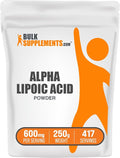 BulkSupplements.com Alpha Lipoic Acid Powder - ALA Supplement Antioxidant Supplement - Gluten Free 600mg per Serving 250g (8.8 oz) (Pack of 1)