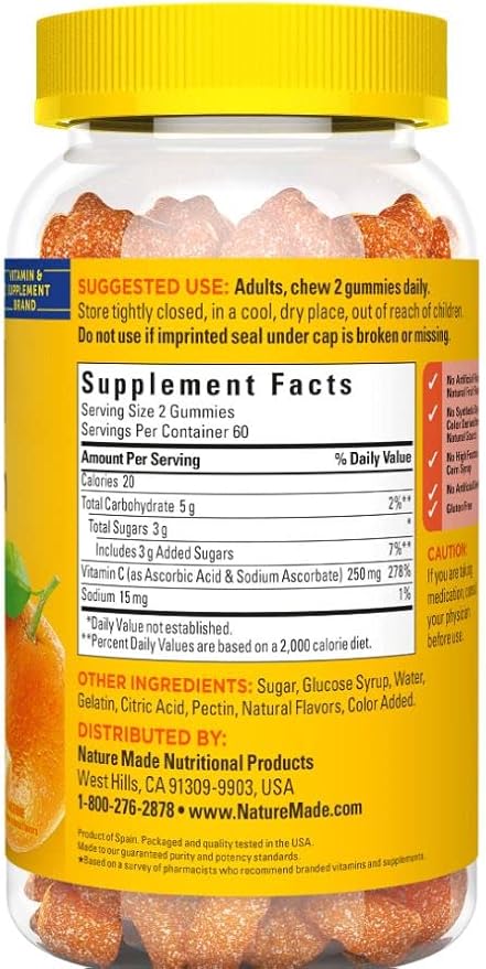 Adventure Home Vitamin C 250 mg Gummies Dietary Supplement 120 Count+Better Guide Vitamins Supplements