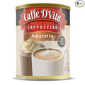 Caffe D'Vita Amaretto Cappuccino Mix - Amaretto Cappuccino Instant Mix Gluten Free No Cholesterol Hydrogenated Oils or Trans Fat 99% Caffeine Free - 16 Oz Can 6-Pack