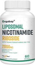 Orgabay Liposomal Nicotinamide Riboside 2000 MG with TMG and Pterostilbene Similar to NMN Supplements Boost NAD+ Metabolism Booster Support Healthy Aging60 Count