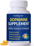 Dopamine Supplement – Supports Mood Focus Sleep &amp Motivation – 650mg L-Tyrosine &amp B Vitamins – Dopamine Booster for Adults – 90 Capsules