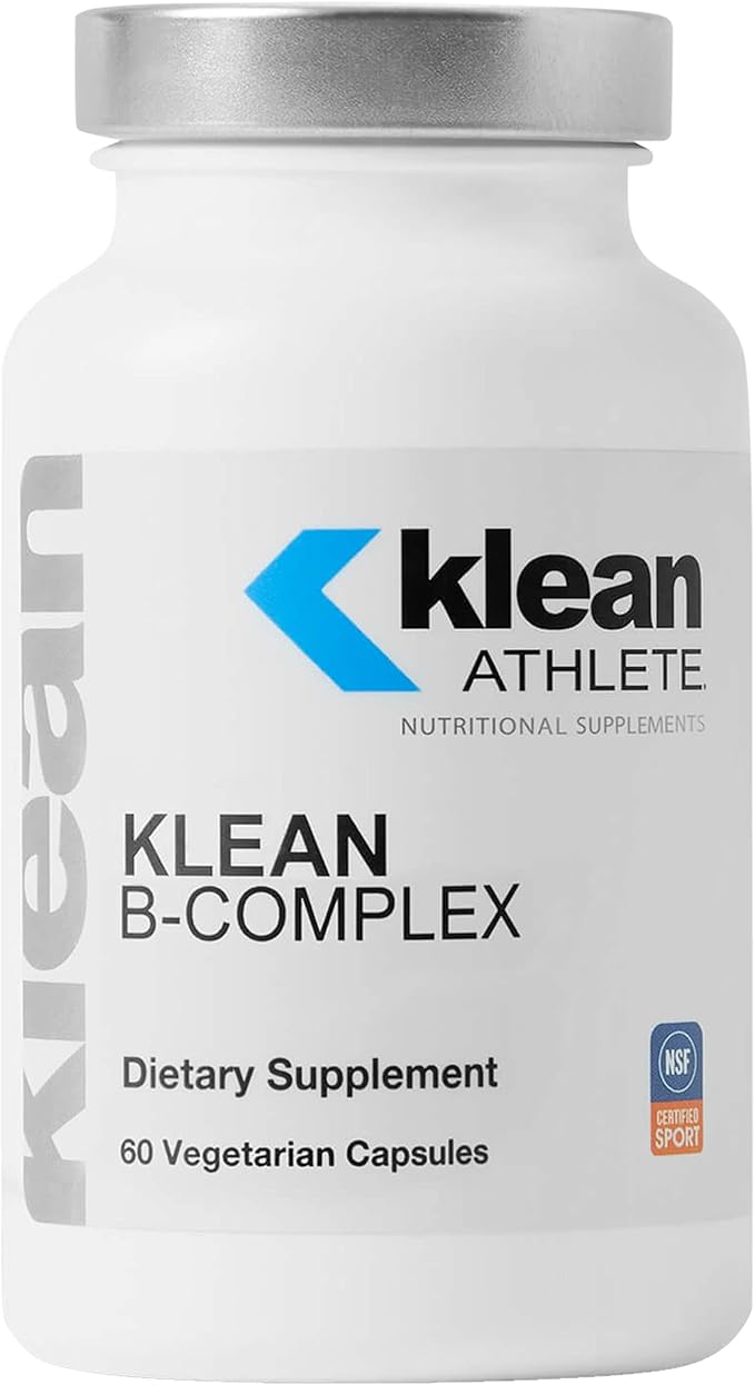 Klean Athlete Klean B-Complex | Supports Energy Production Cardiovascular Function and Normal Cellular Functions | NSF Certified for Sport | 60 Vegetarian Capsules