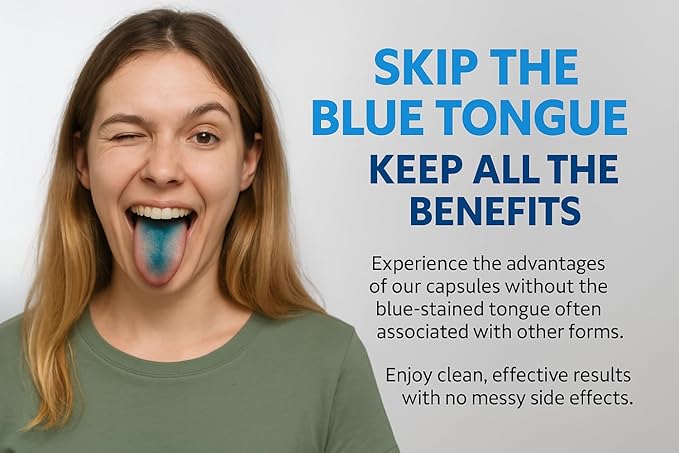 Methylene Blue Capsules to Support Brain Function Mental Clarity and Cellular Health | Premium Pharmaceutical Grade | Manufactured in FDA Registered USA Facility | Purity Tested