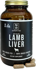 Lamb Liver Regeneratively Raised in New Zealand (180 Capsules) 100% Grass-Fed &amp 100% Grass-Finished 30 Day Supply at 6 Capsules Daily (Kosher Bovine Gelatin Capsules)