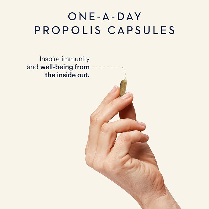 Manuka Health BIO30 Propolis 1-A-Day Immune Support Supplement with Vitamin C – Propolis Capsules for Immunity Wellness &amp Vitality - 90-Count (90-Day Supply)