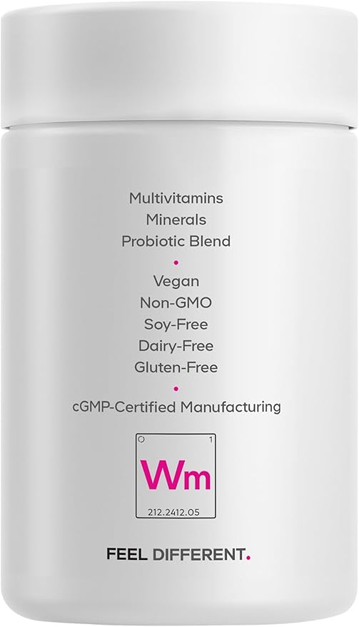 Codeage Women’s Multivitamin - Vitamins A C D3 E B6 B12 Folate Calcium Magnesium Iron Dong Quai Probiotics - 1 Capsule Per Serving - Daily Vitamin Pills for Women - Non-GMO - 30 Capsules
