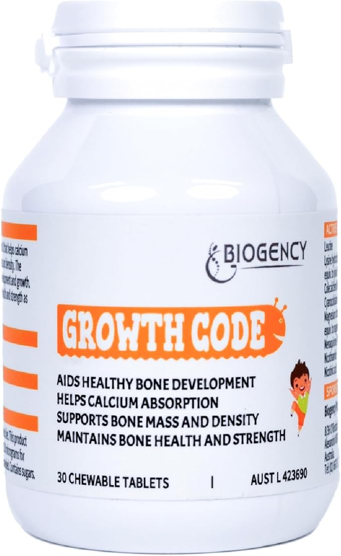 3 Pack Growth Code Natural Growth Supplement for Children and Teens - Vitamins D3 K2 Niacinamide Bone Strengthening - Children's Vitamins Made in Australia 30 Tablets