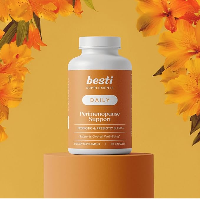 Besti Supplements Daily Perimenopause Support – Probiotic &amp Prebiotic Blend – Supports Overall Well-Being – 90 Capsules
