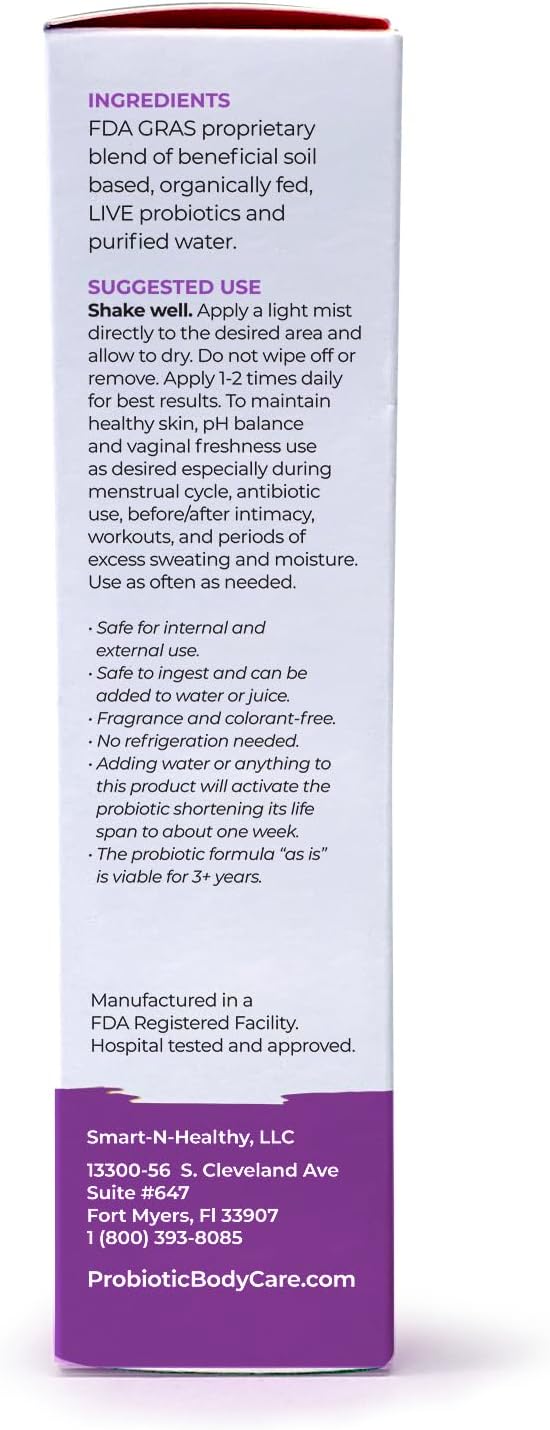 SIANI FemBiotics -Topical Probiotic Body Care for Women 4oz - Hypoallergenic Vegan Non GMO GF 100% Natural Live Probiotic External + Internal Use Totally Safe No Refrigeration Required