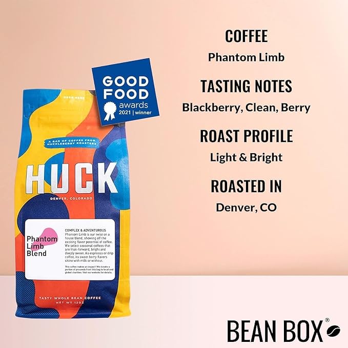 Phantom Limb - Roasted by Huckleberry Roasters - Whole Bean Coffee - 2 Pound Bag