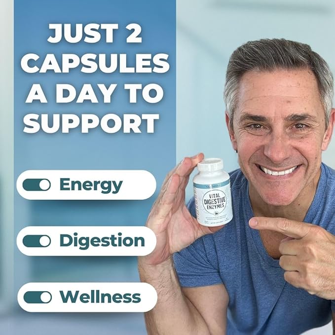 Vital Digestive Enzymes with Makzyme-Pro™ – Advanced Probiotic Complex for Digestive Support Gut Health Nutrient Absorption &amp Energy