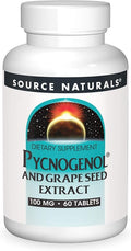 Source Naturals Pycnogenol &amp Grape Seed Extract 100 mg Dietary Supplement - 60 Tablets