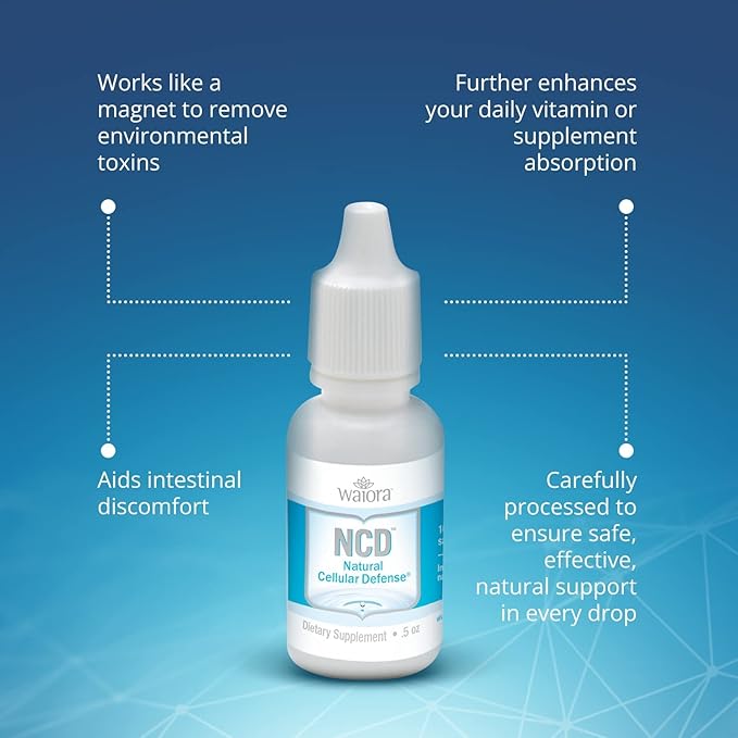 Waiora Natural Cellular Defense (NCD) Liquid Supplement Advanced Mineral &amp Botanical Formula Daily Immune &amp Wellness Easy Absorption Drops pH Balance Cleansing (Two .5 oz Bottles 180 ser